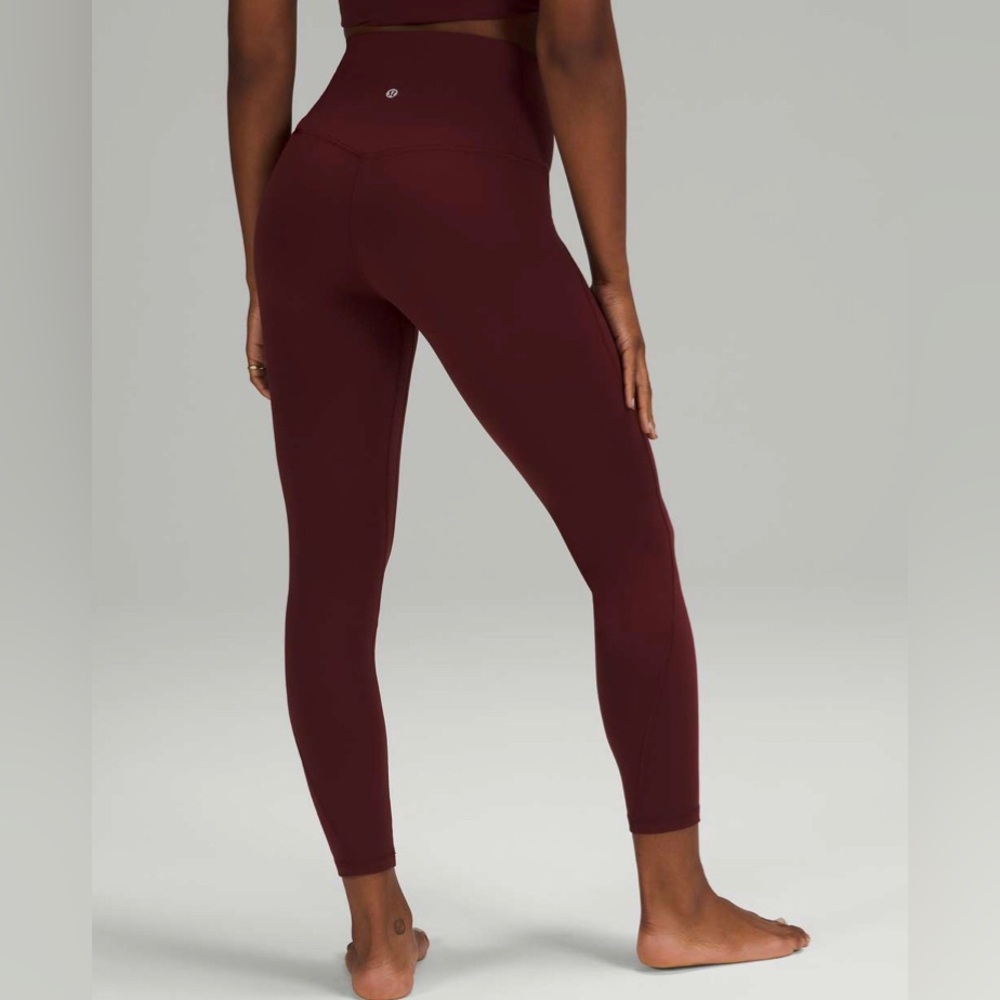 Lululemon Unlimited High Rise Tights Red Merlot 2